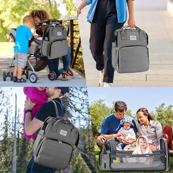 Portable Folding Crib Diaper Bag