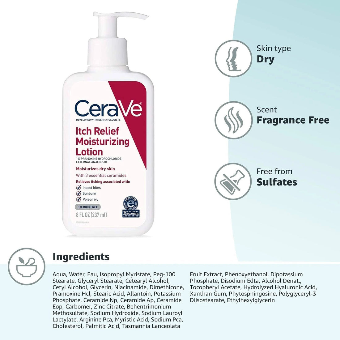 CeraVe Itch Relief Lotion (237ml)