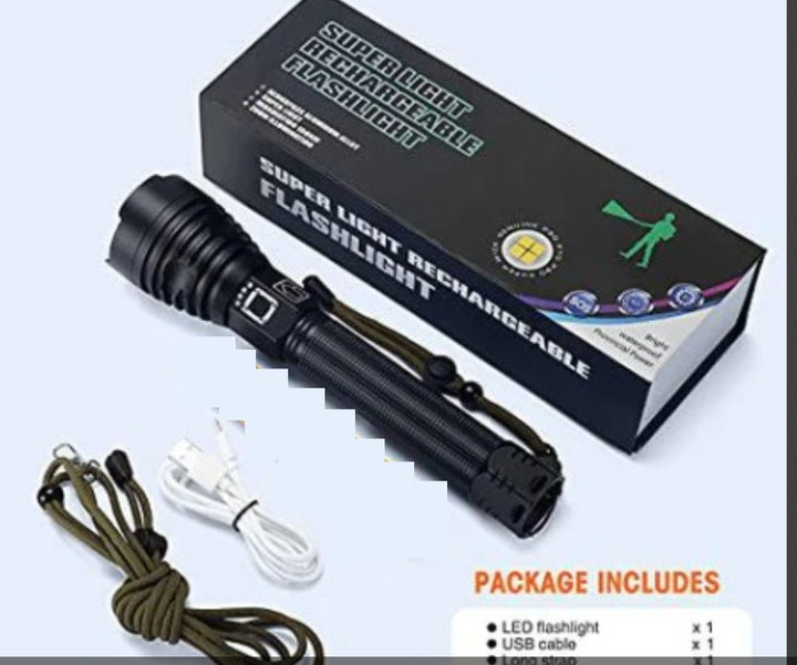 Super LED Rechargeable Laser Flashlight